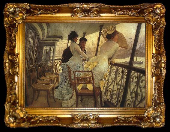 framed  James Tissot The Gallery of HMS Calcutta, ta009-2